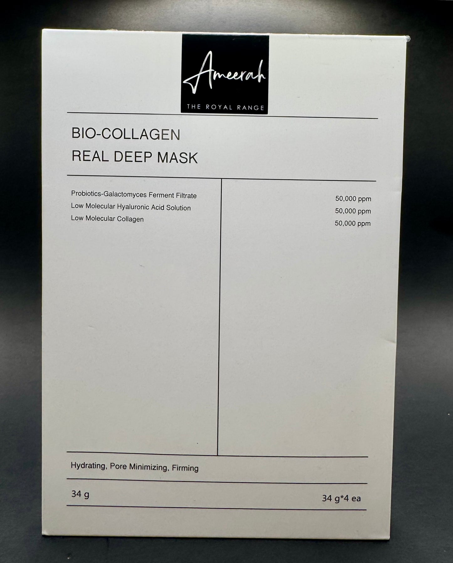 Ameerah The Royal Range Bio Collagen Real Deep Mask